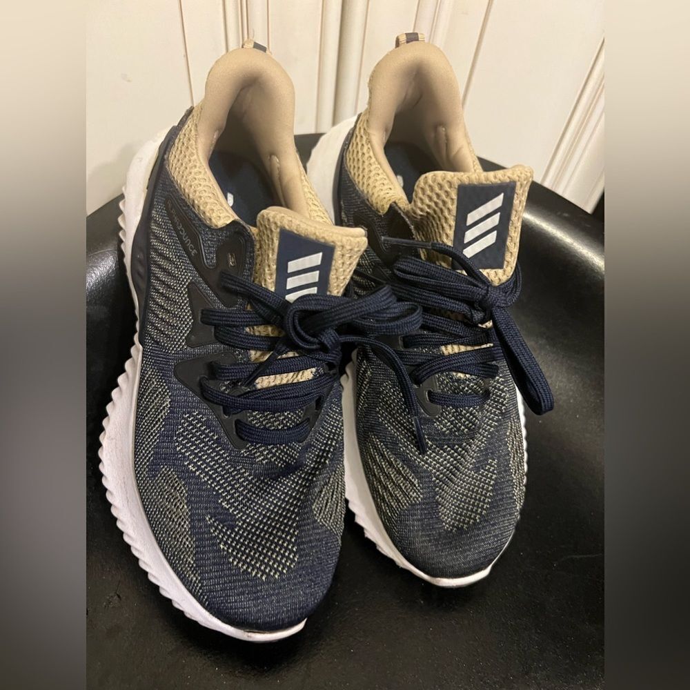 Adidas Run Alphabounce Beyond Blue Four Carbon Gold Georgia Tech  F36827 WMS 5